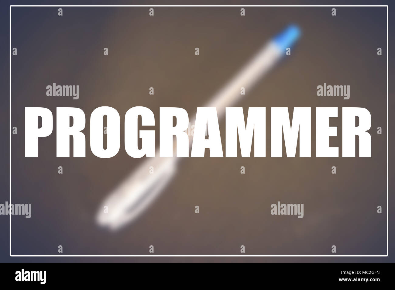 Programmer word with blurring background Stock Photo - Alamy