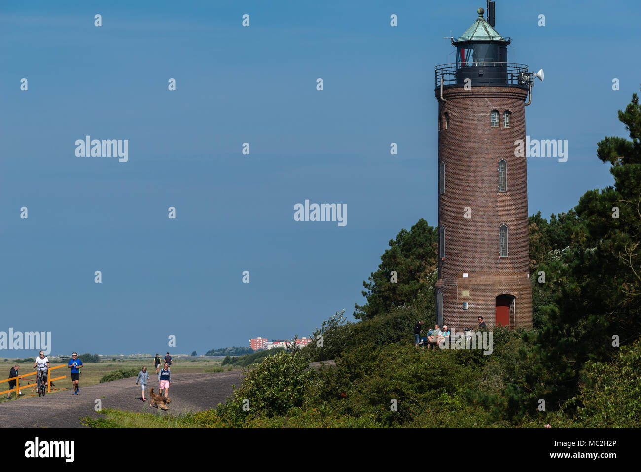 Lighthouse, St. Peter-Ording, Nordfriesland, Schleswig-Holstein, Germany, Europe Stock Photo