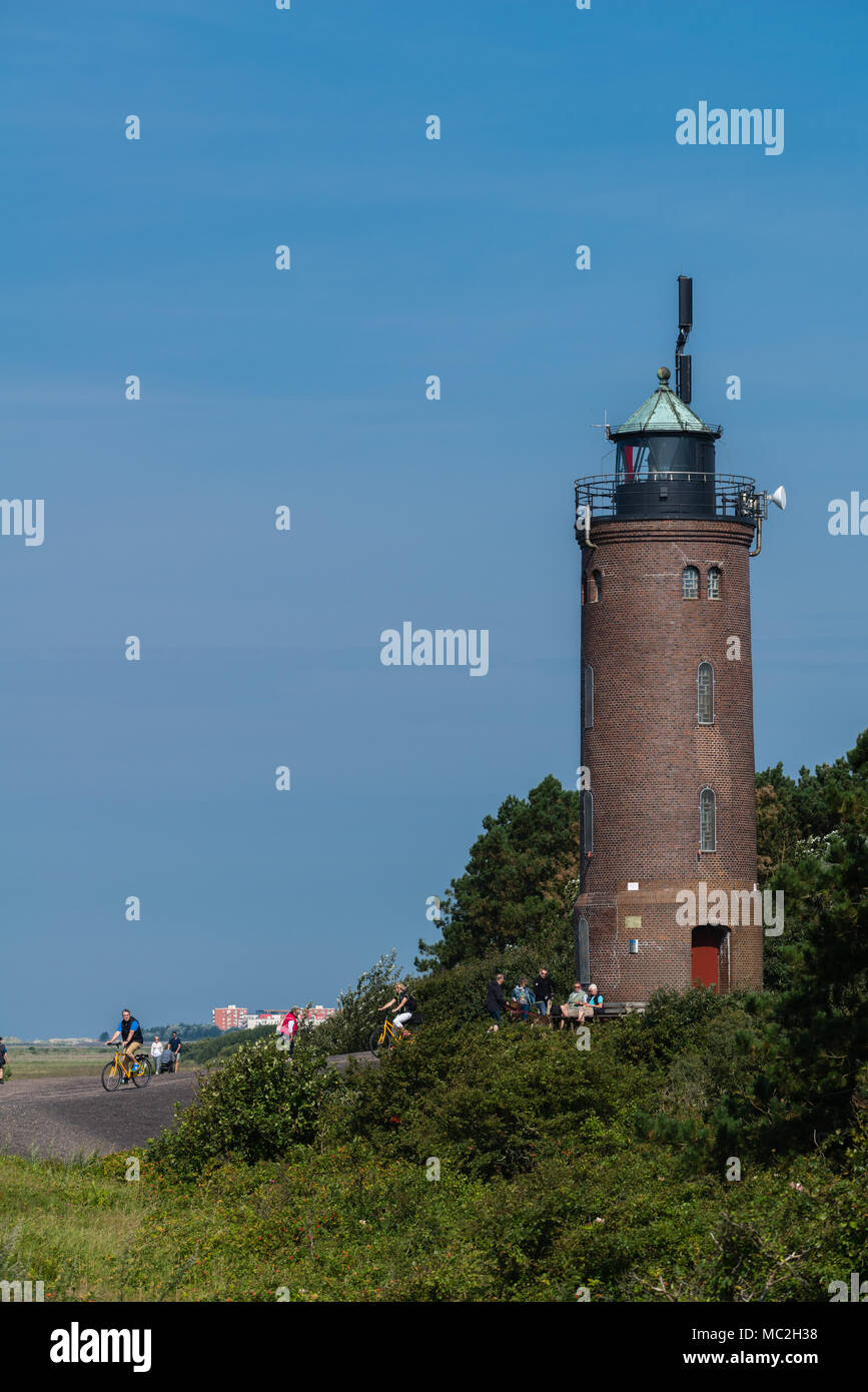 Lighthouse, St. Peter-Ording, Nordfriesland, Schleswig-Holstein, Germany, Europe Stock Photo