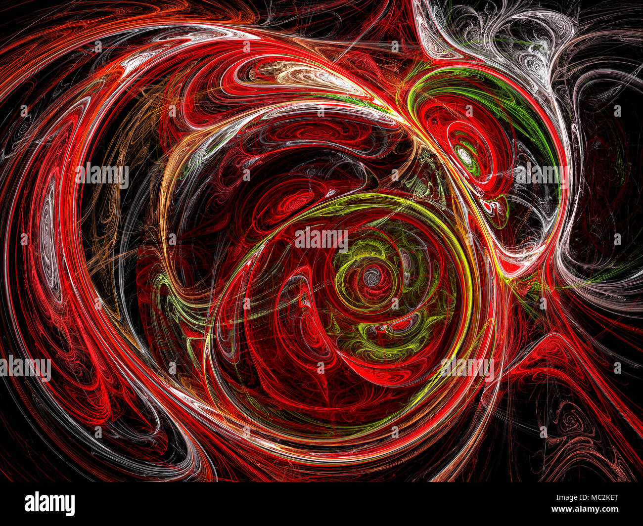 Chaos curves - abstract digitally generated image Stock Photo