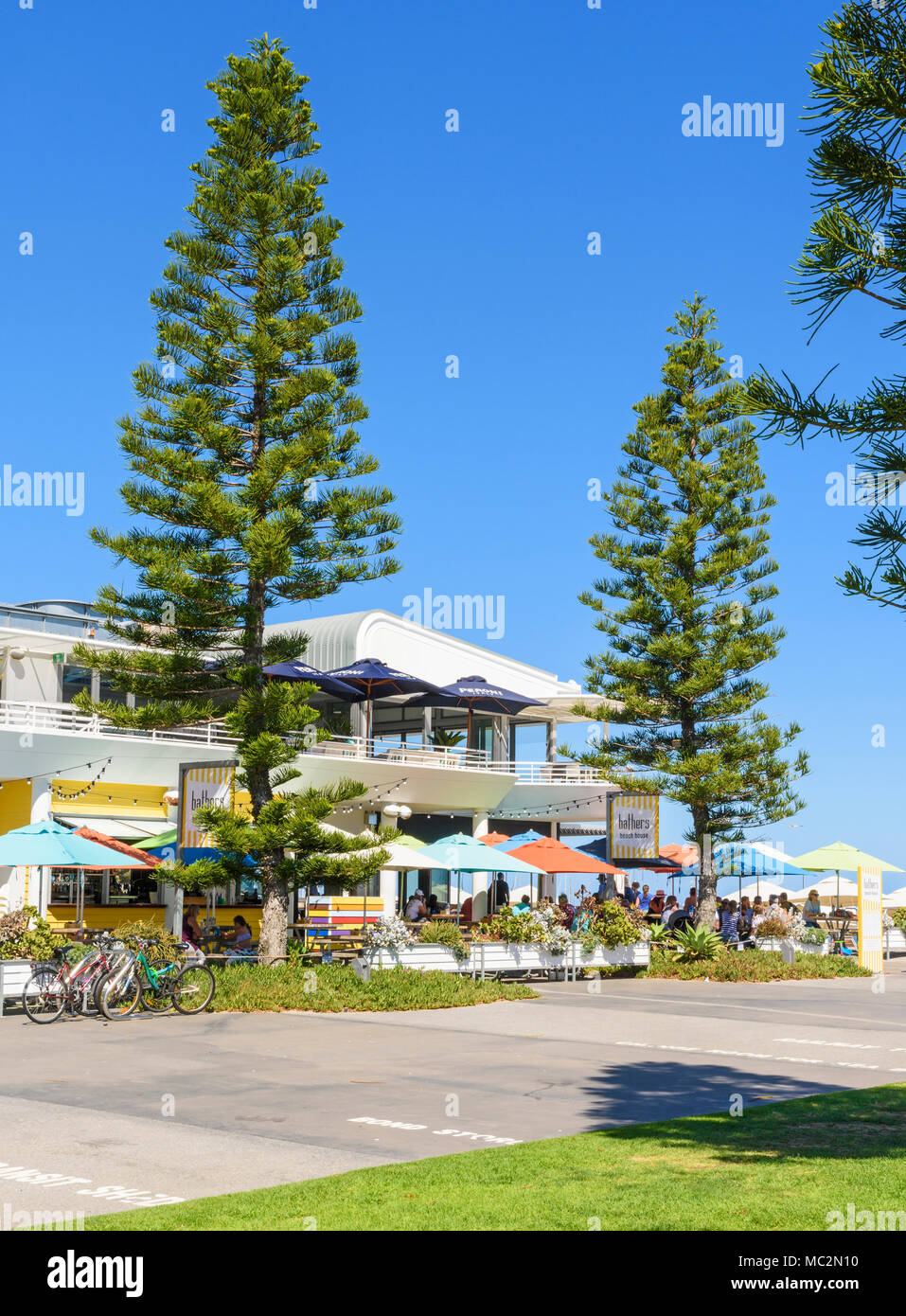 Bathers beach House restaurant along Bathers Beach promenade, Fremantle, Western Australia, Australia Stock Photo