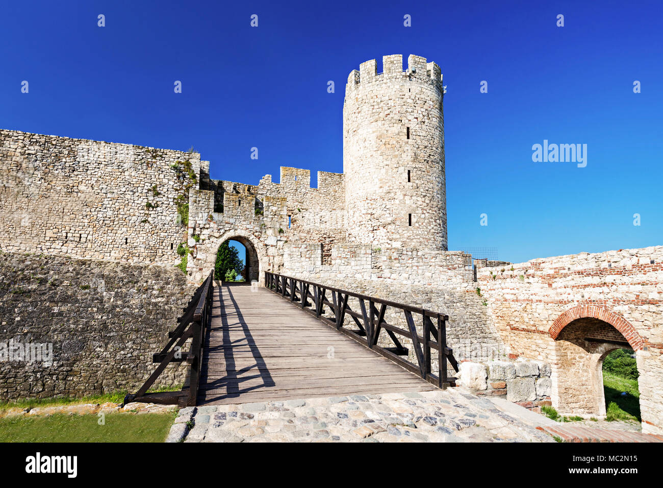 Kalemegdan - very old fortress in Belgrade, Serbia Stock Photo