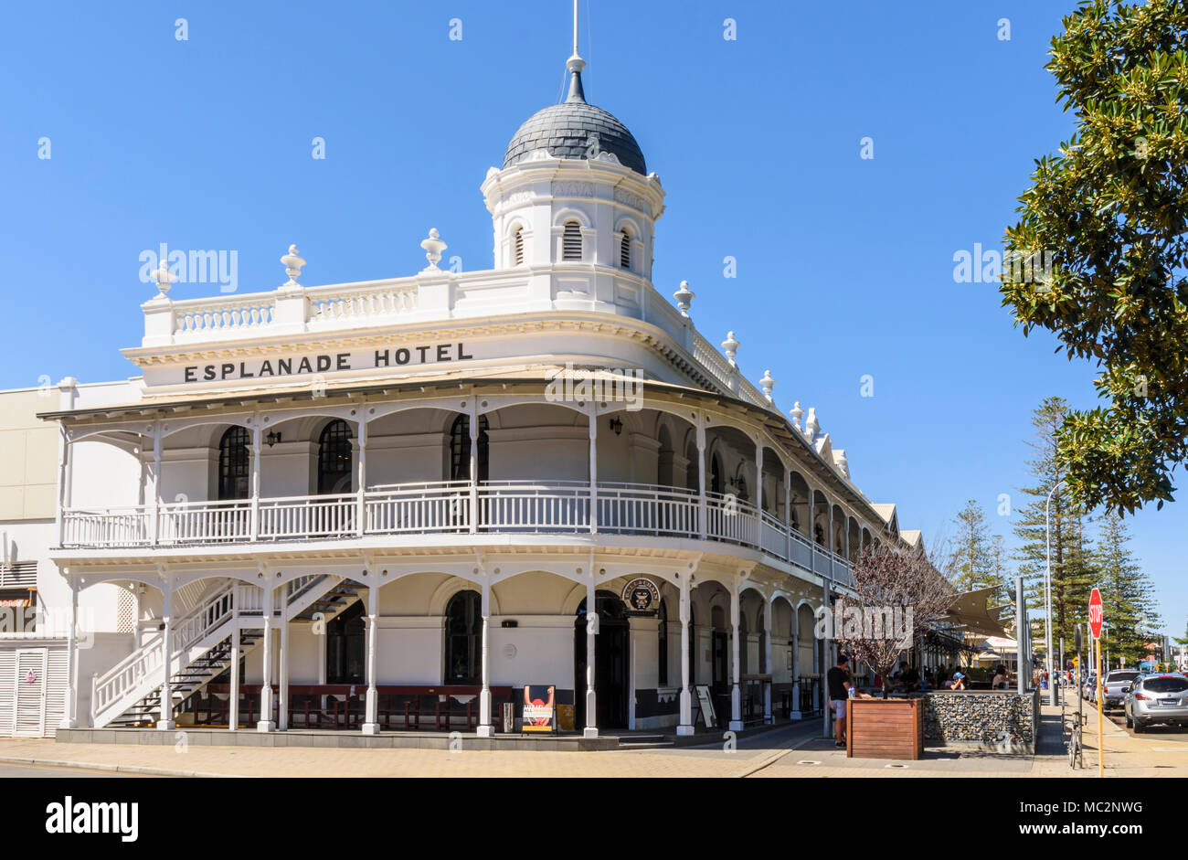 The original wing of The Esplanade Hotel, Fremantle, Western Australia, Australia Stock Photo