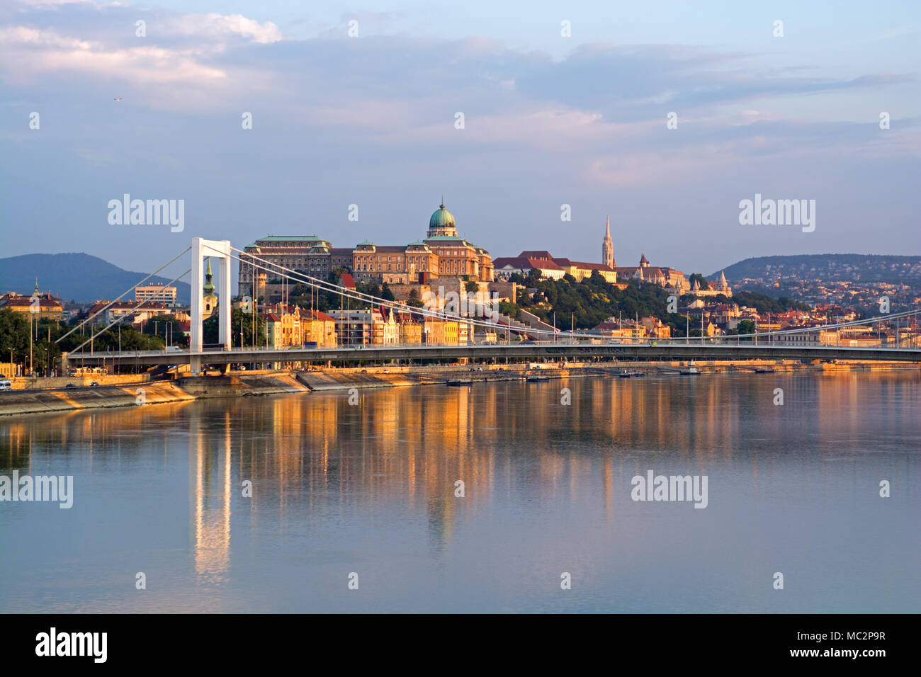 Budapest Castle Hill view across the river Stock Photo