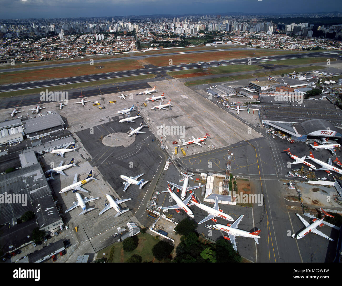 Aerial view, Congonhas Airport, Washington Luis Avenue, Sao Paulo
