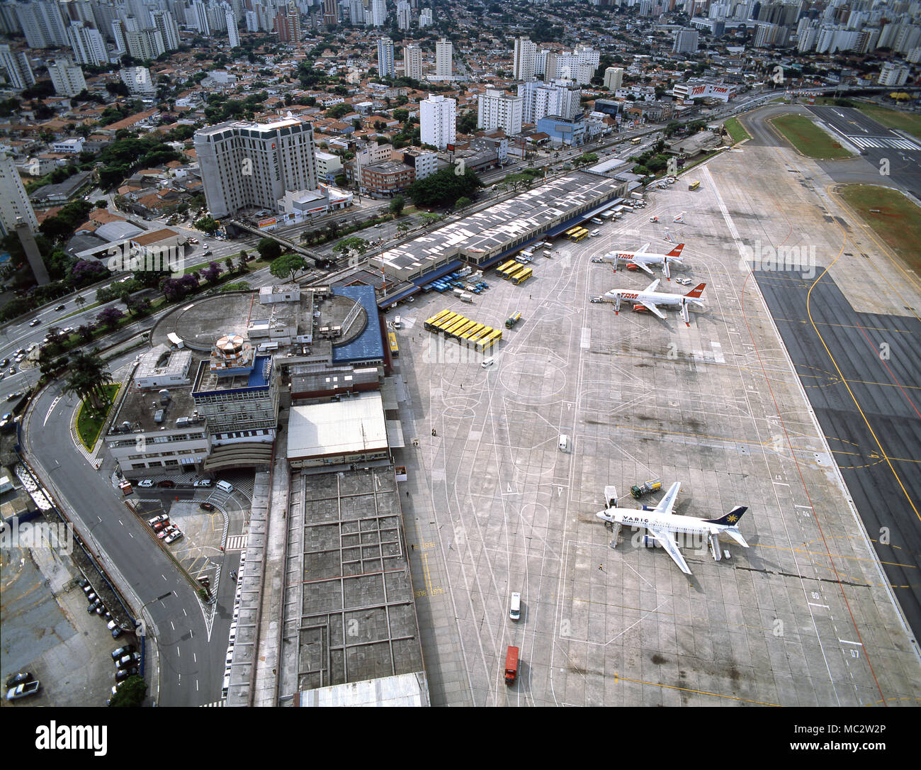 Aerial View Congonhas Airport Washington Luis Avenue Sao Paulo Brazil Stock Photo Alamy
