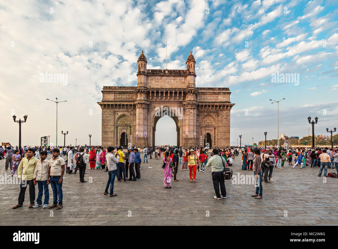 MUMBAI, INDIA - FEBRUARY 21: Gateway of India on Febuary 21, 2014 in Mumbai, India. Stock Photo