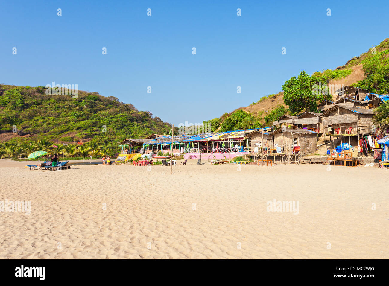 Beauty Arambol beach landscape, Goa state, India Stock Photo
