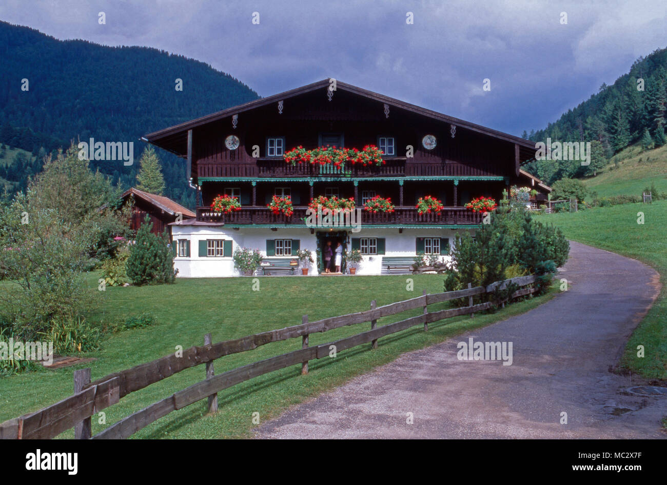 Haus von Gunter Sachs in Gstaad, Schweiz, 2000er Jahre. House of Gunter Saschs at Gstaad, Switzerland 2000s. Stock Photo