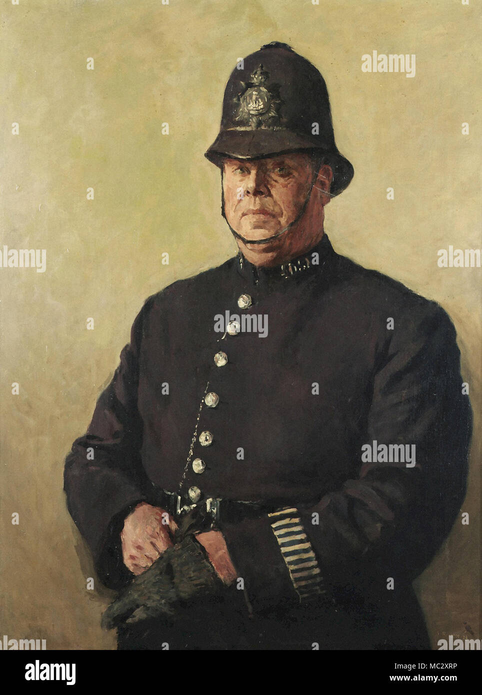 Briscoe Arthur John Trevor Portrait of Constable Horace Hood Stock