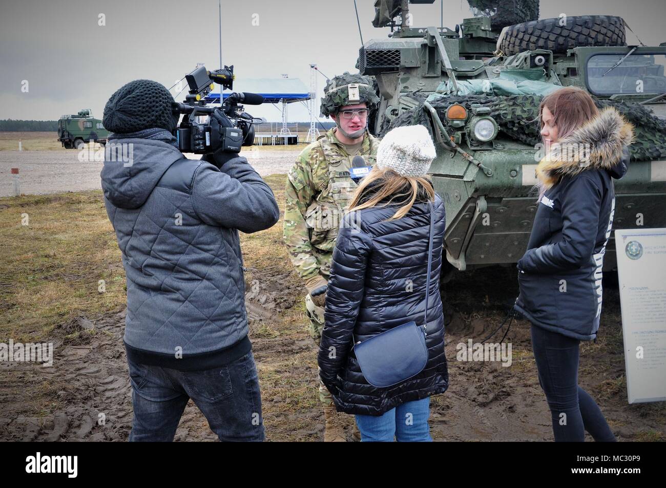 Stryker infantry carrier vehicle is an eight-wheeled armored fighting ...