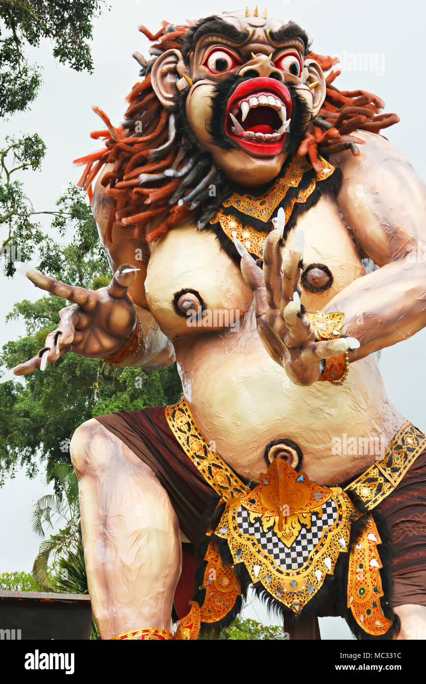 Balinese ogoh-ogoh monster at Balinese New Year Stock Photo