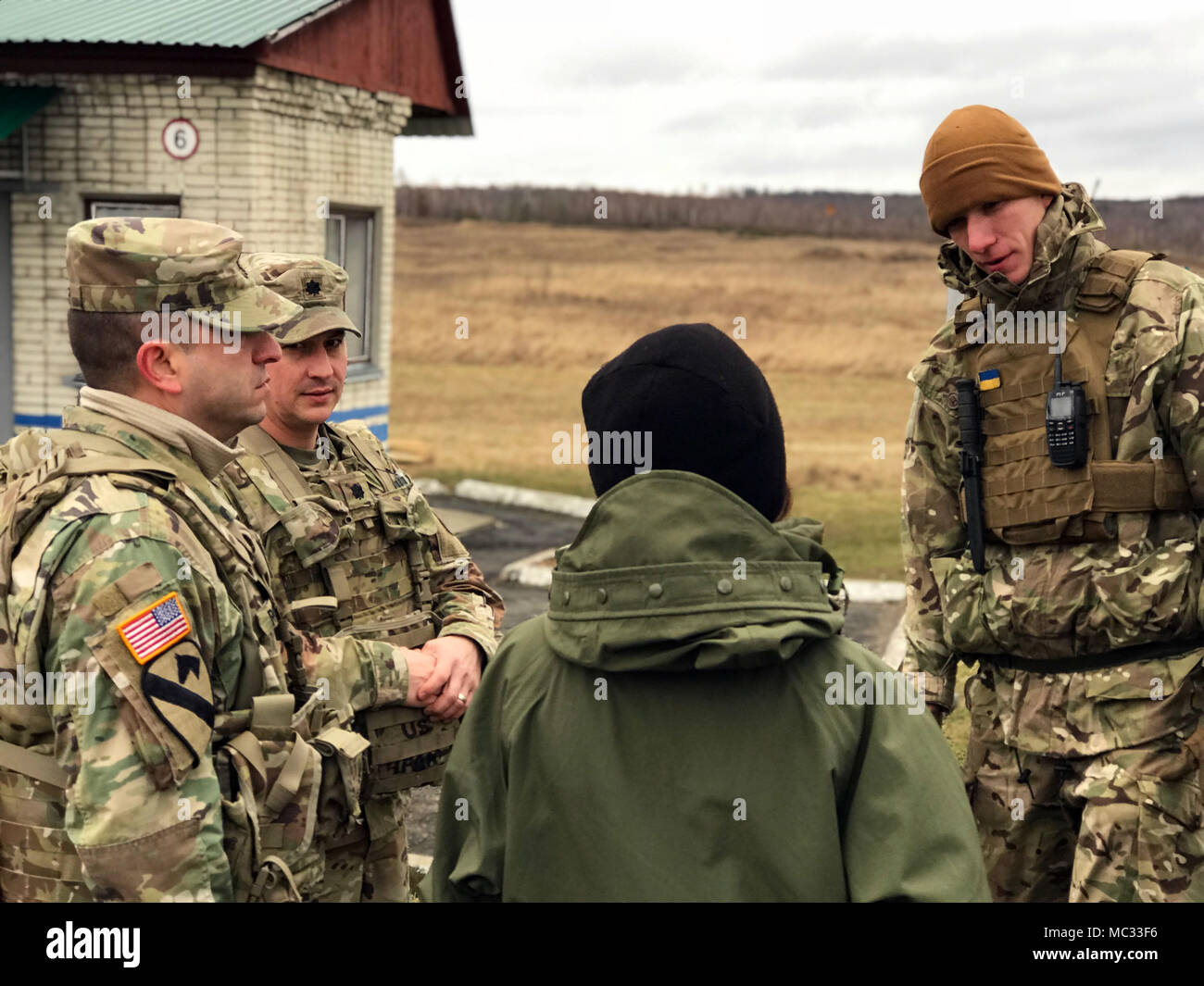 Yavoriv, Ukraine -- Lt. Col. William Murphy and Command Sgt. Maj. Kevin ...