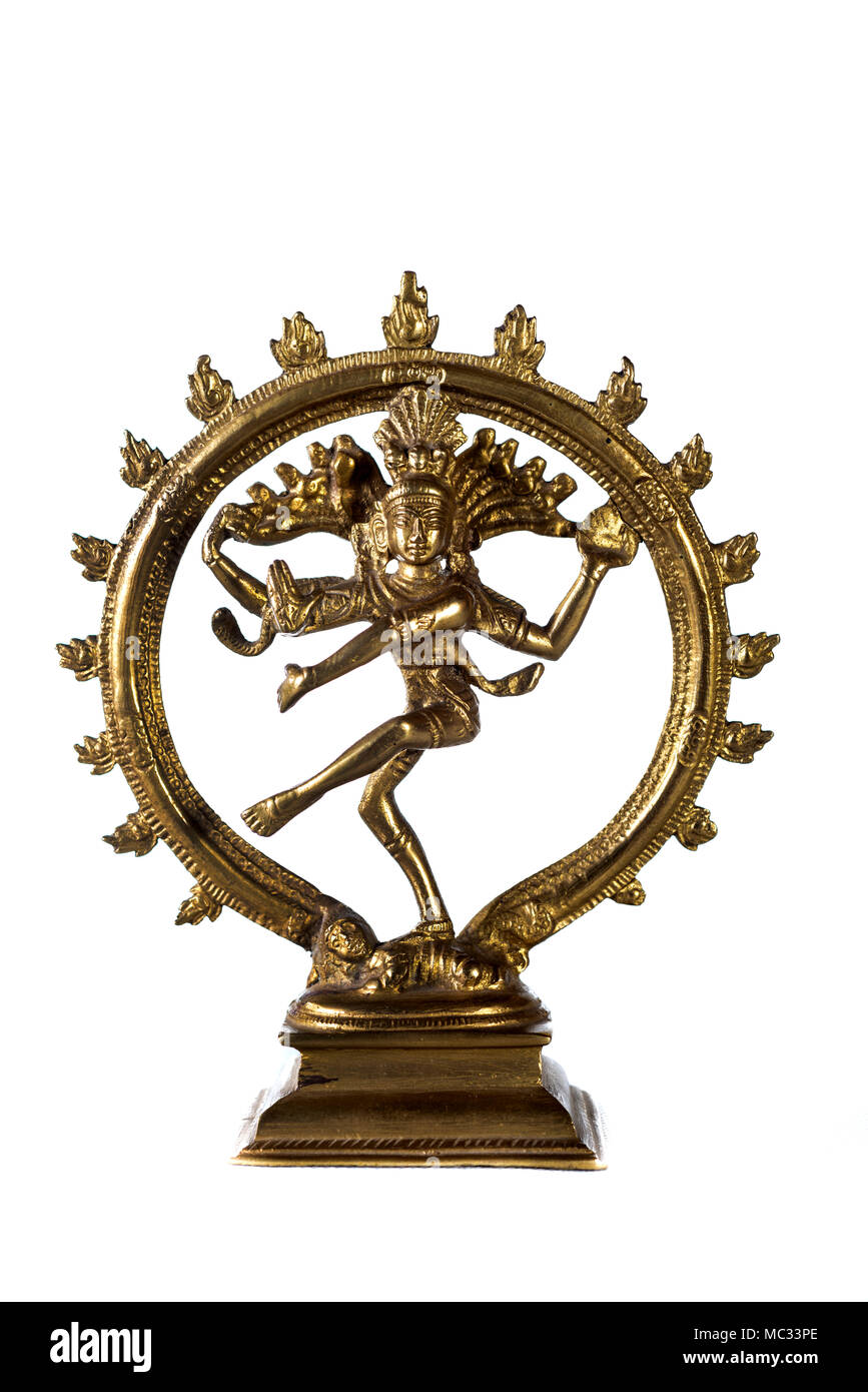 Hindu god Shiva standing on white background Stock Photo Alamy