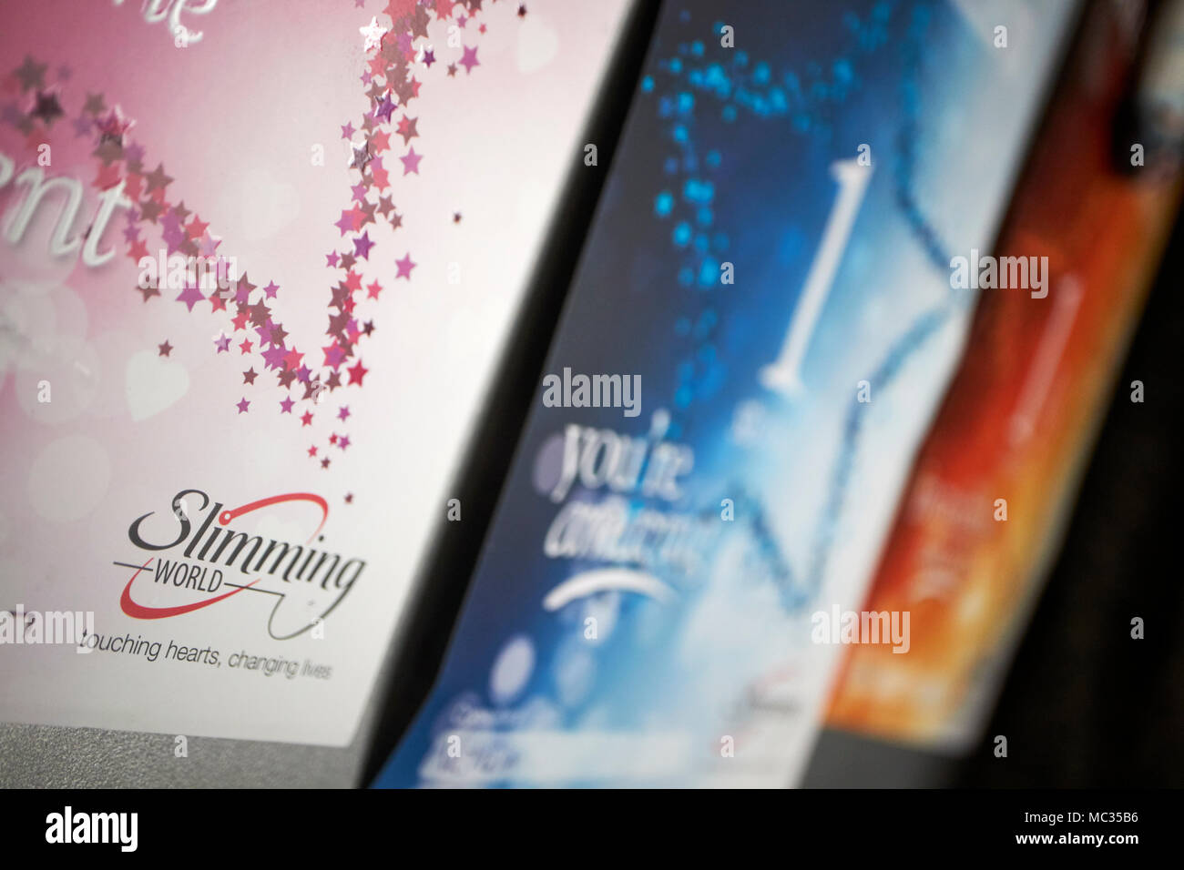 slimming world awards for weight loss displayed in a home Stock Photo