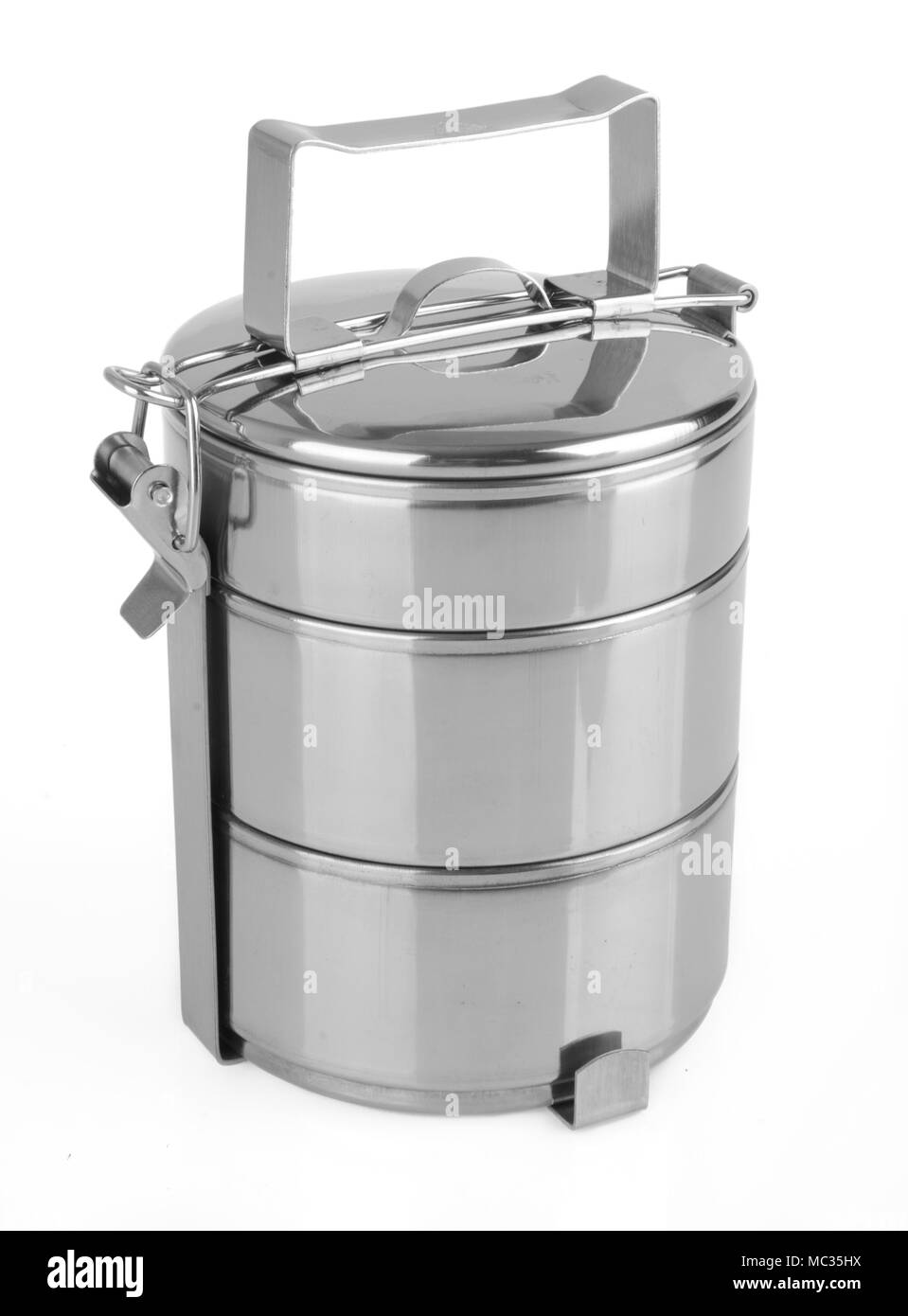 Stainless steel container to keep food warm Stock Photo - Alamy