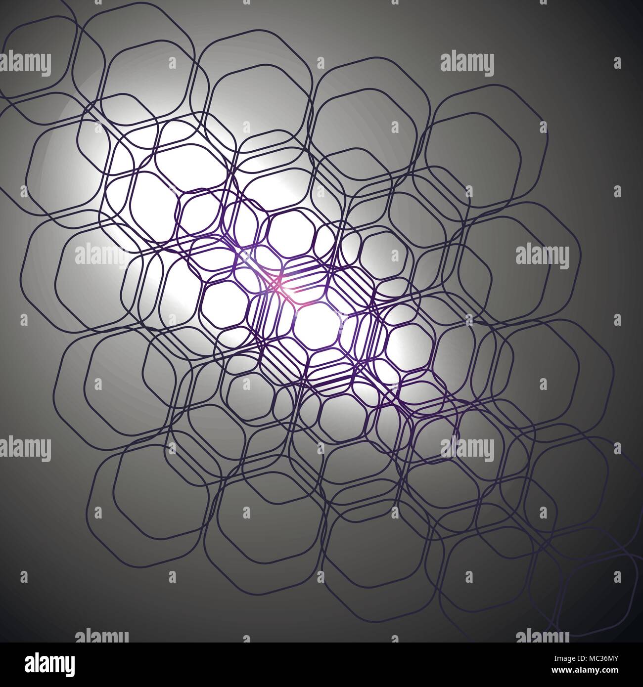 Monochrome vector background with space for your text. Hexagonal style image. Lattice banner. Stock Vector