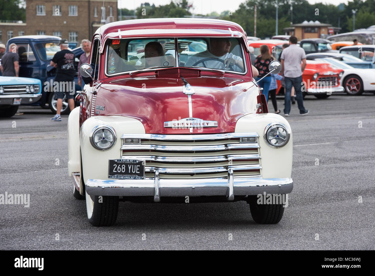 1949 Chevrolet 3100 pick up truck at an american car show. Essex. UK Stock Photo