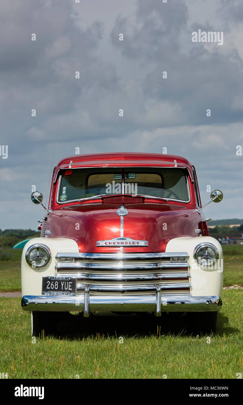 1949 Chevrolet 3100 pick up truck at an american car show. Essex. UK Stock Photo