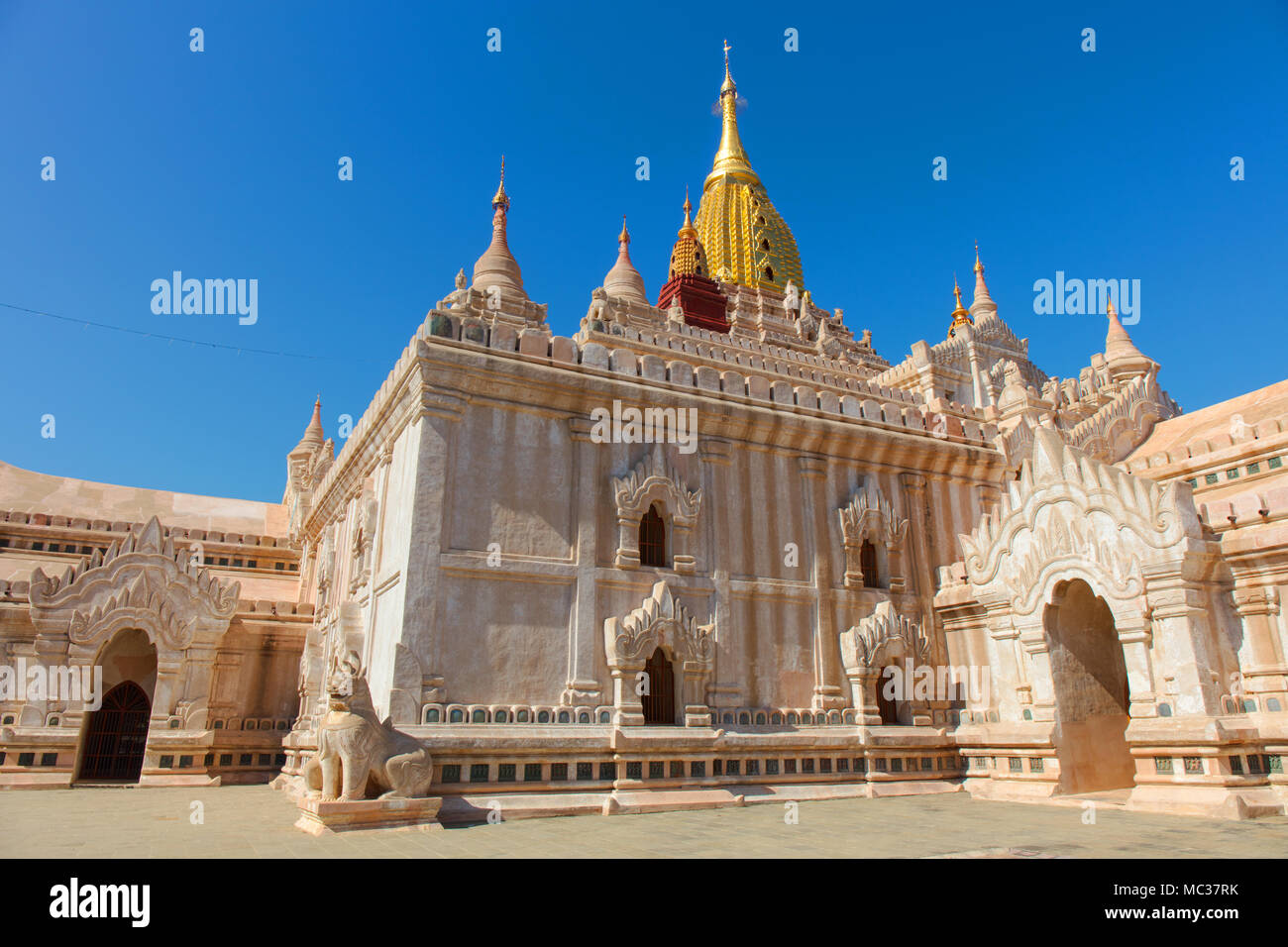 Exterior of the "Ananda Temple" in Bagan, Myanmar (Burma). Stock Photo
