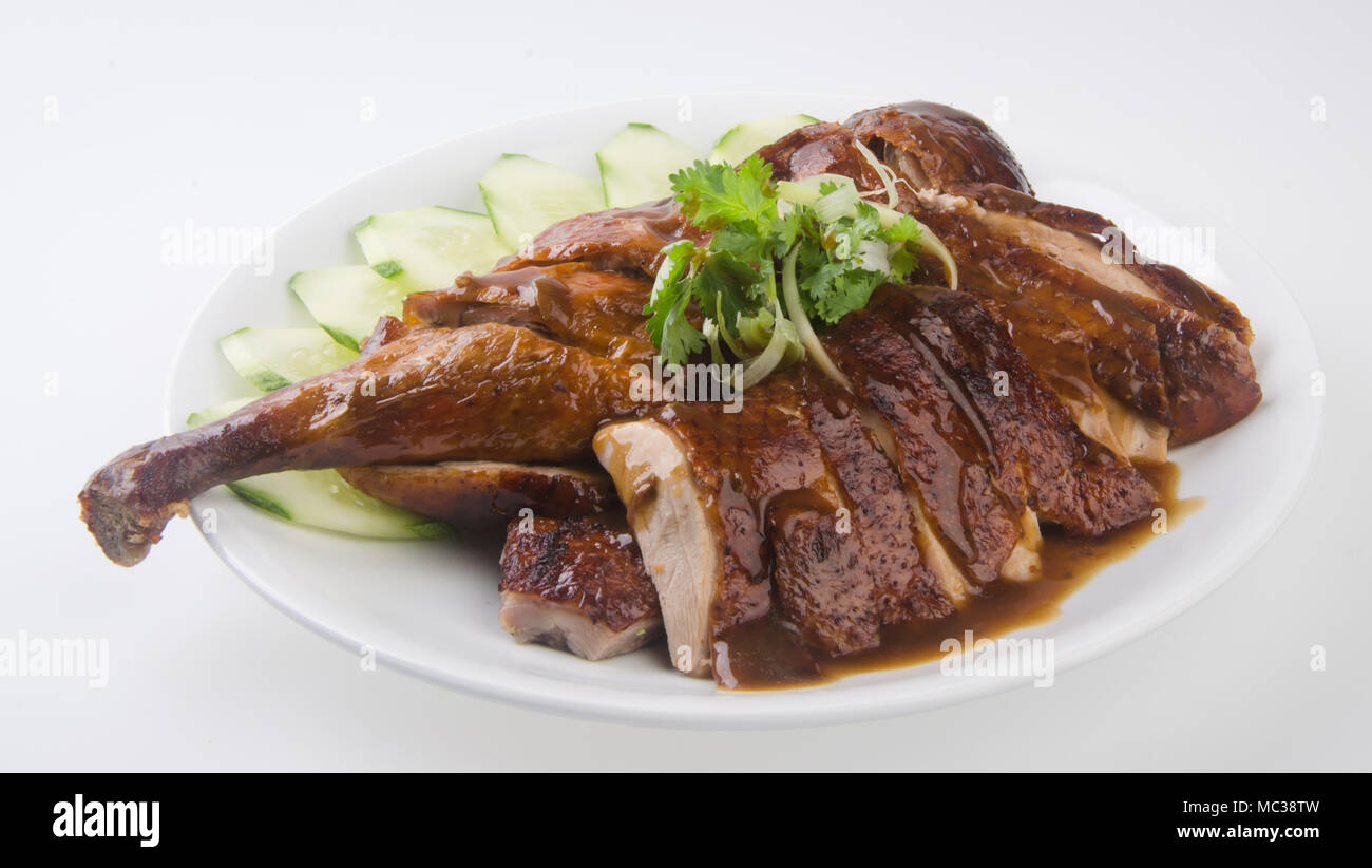 duck. roast duck traditional chinese cuisine Stock Photo - Alamy