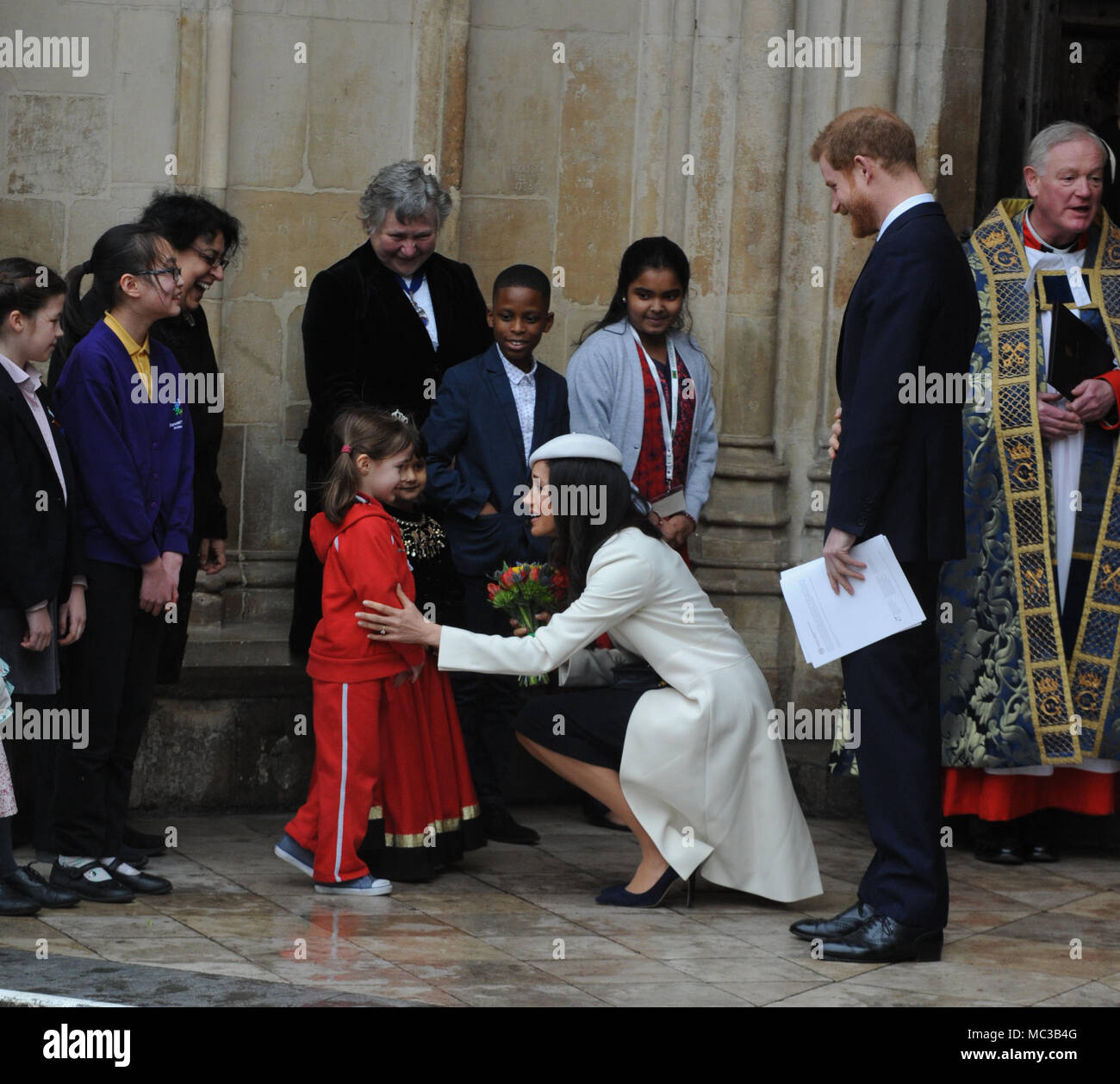 The Commonwealth Service at Westminster Abbey on Commonwealth Day  Featuring: HRH William, and Kate, Prince Harry and Meghan Markle Where: London, United Kingdom When: 12 Mar 2018 Credit: WENN.com Stock Photo