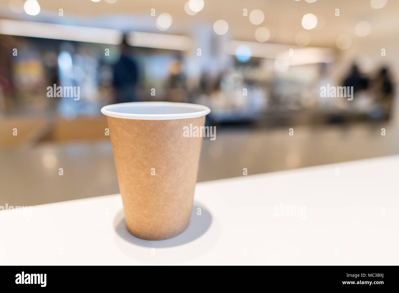 blank brown paper hot coffee cup ready for take away Stock Photo - Alamy