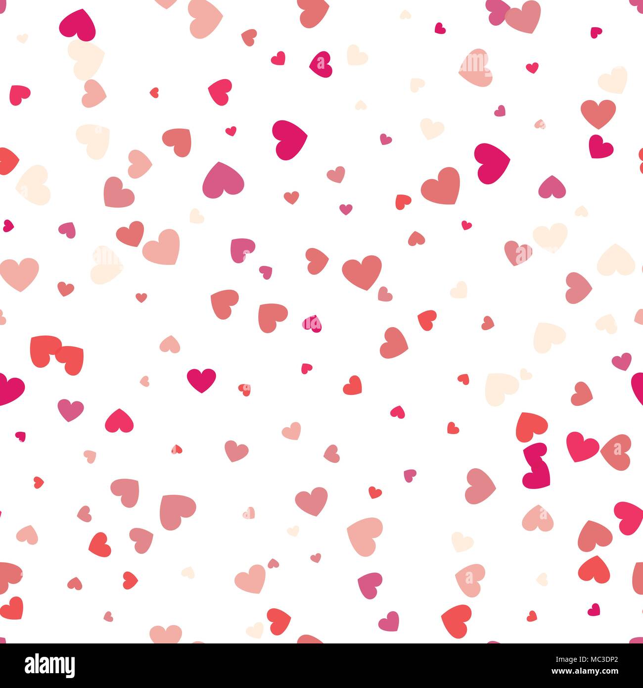 Background with different colored confetti hearts for valentine time