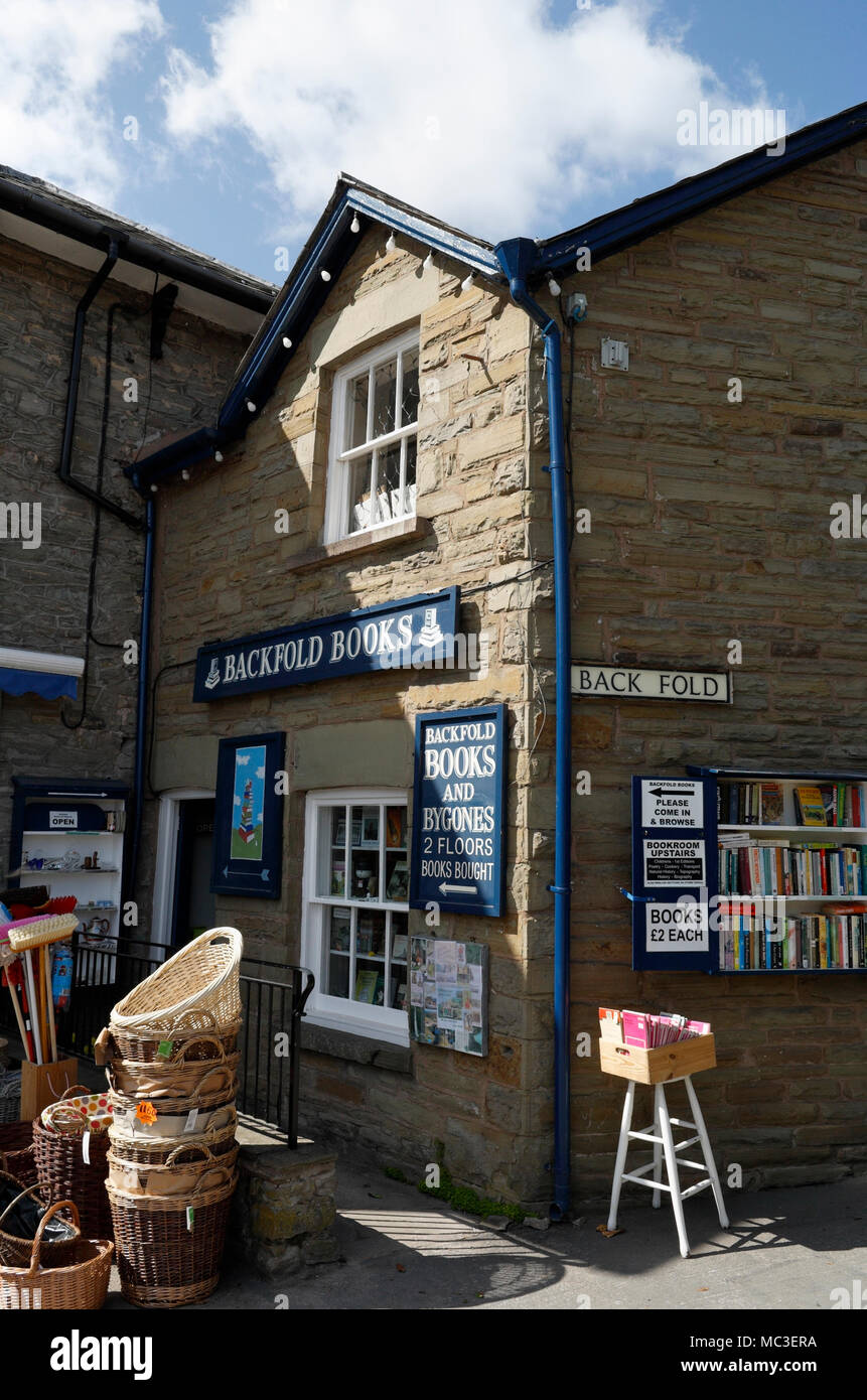 Book shop in Hay on Wye, Powys, Wales UK Stock Photo
