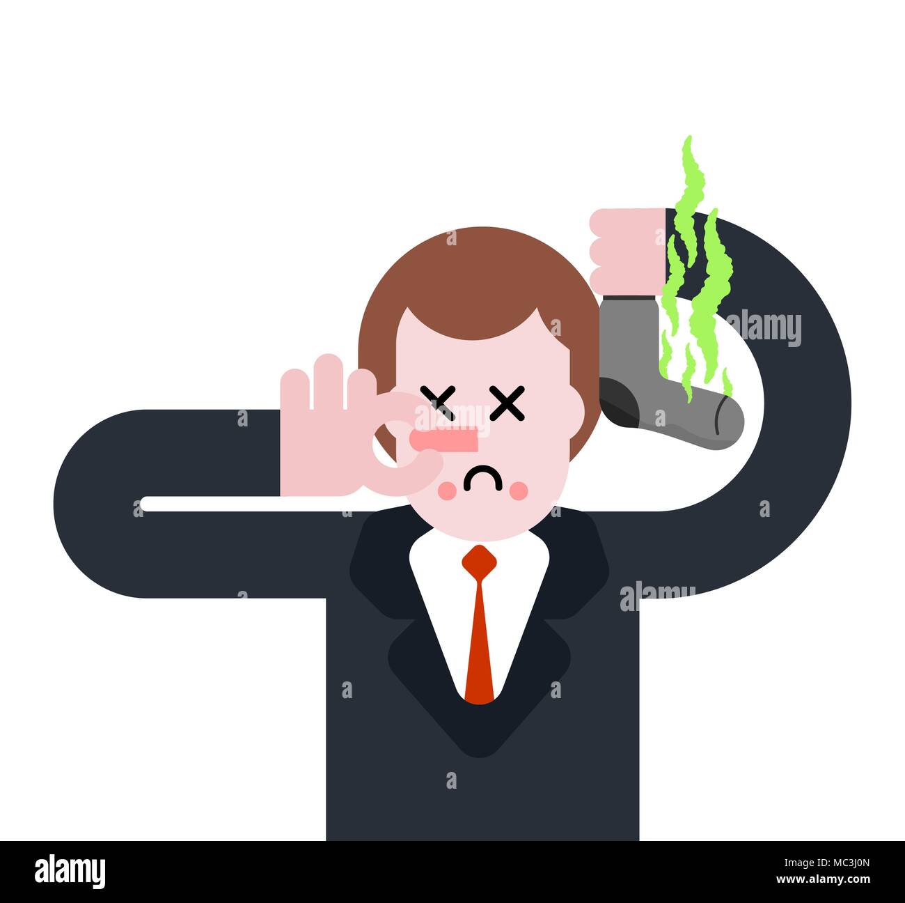 Stinking face Stock Vector Images - Alamy
