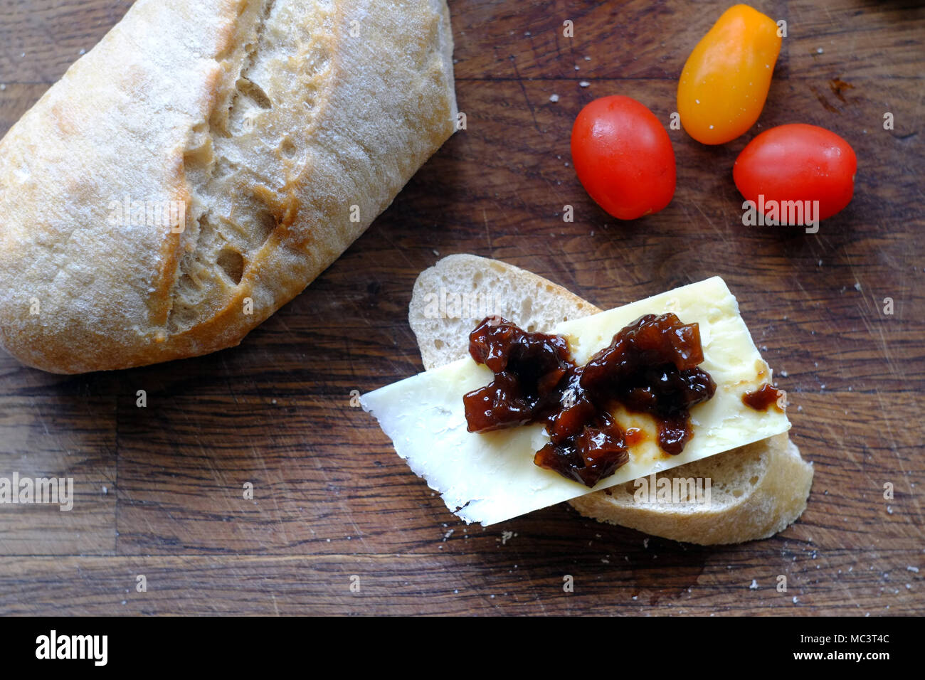 Cheese and pickle on rustic bread Stock Photo Alamy