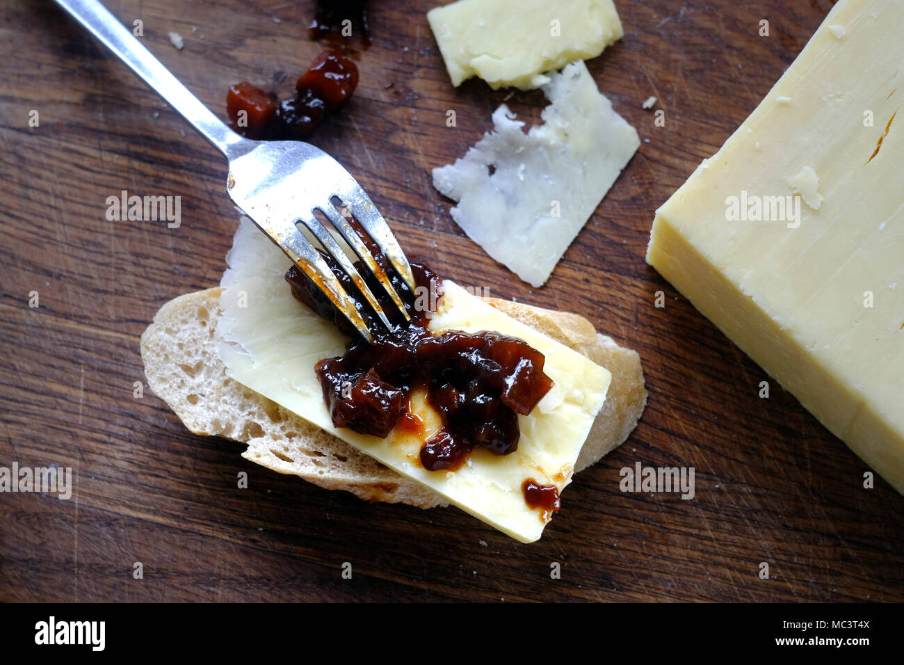 Cheese and pickle on rustic bread Stock Photo Alamy