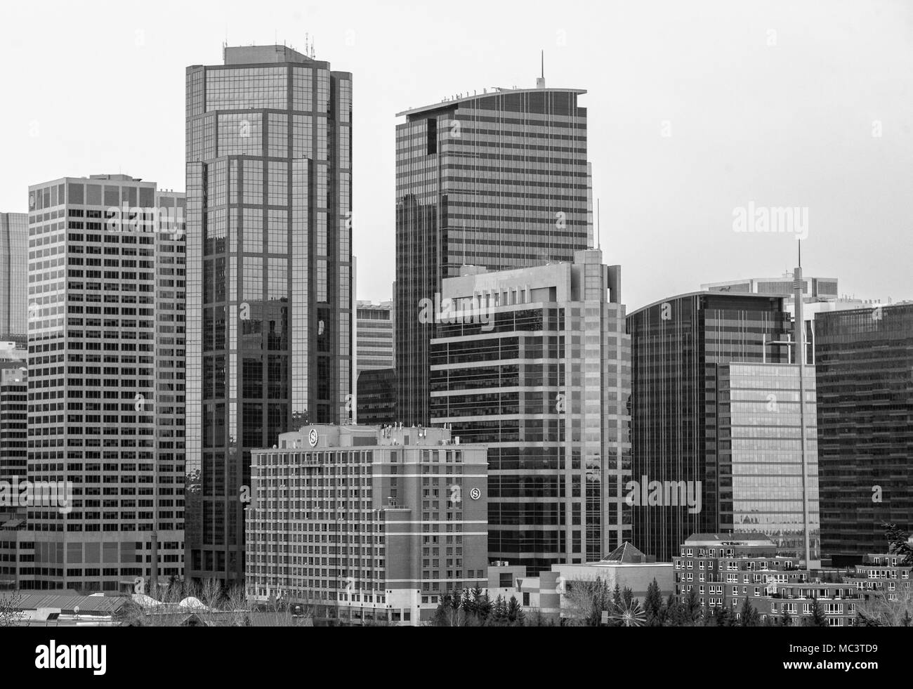 Skyline calgary Black and White Stock Photos & Images Alamy