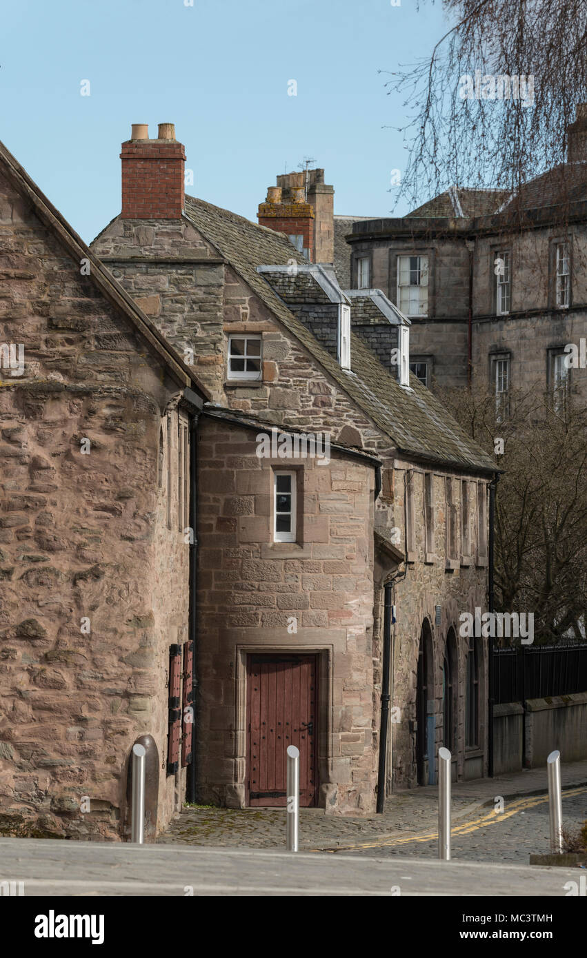 The Fair Maid's house is the oldest secular building in Perth and now hosts a visitor centre and the Royal Geographical society Scotland, UK. Stock Photo