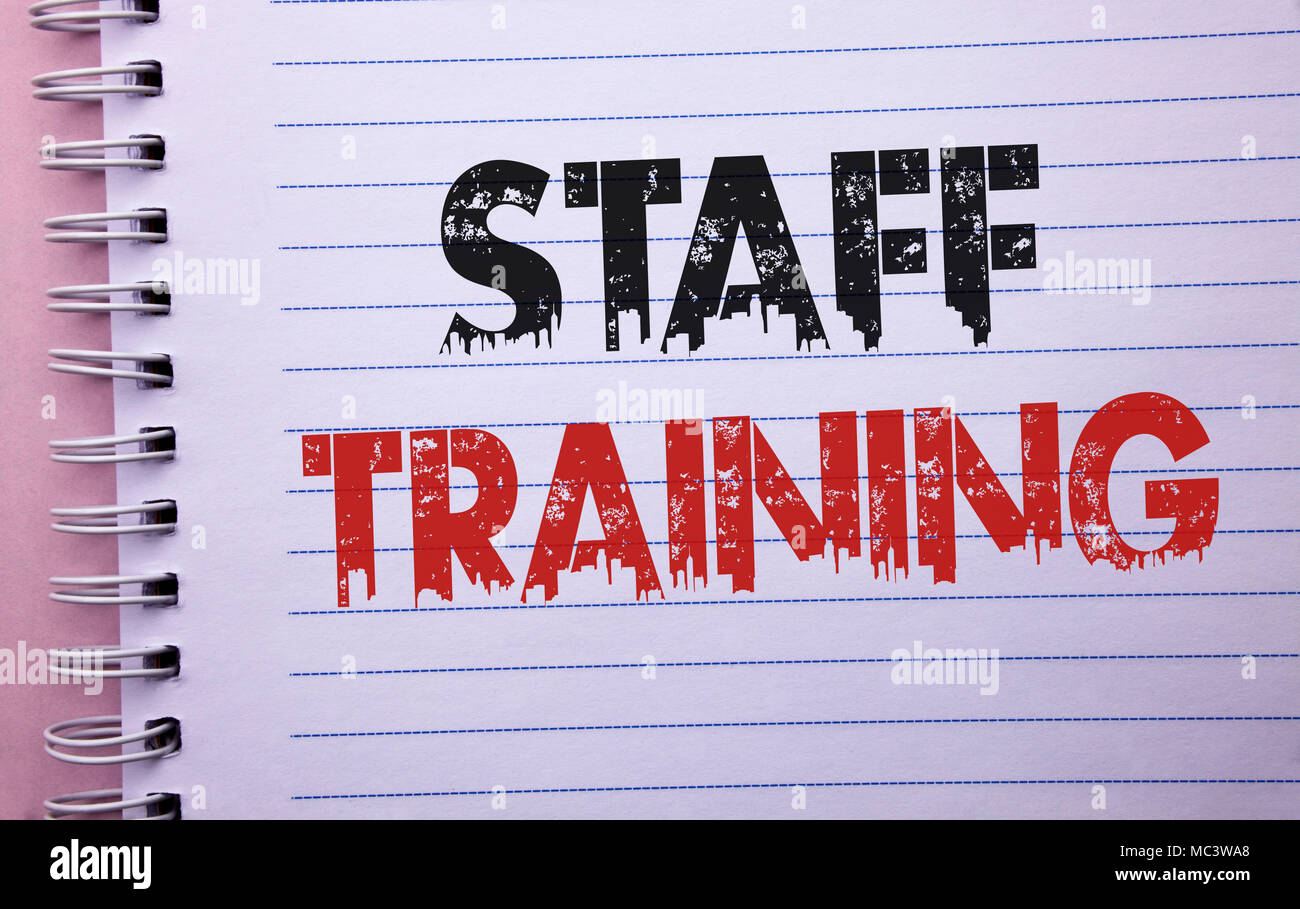 Word writing text Staff Training. Business concept for Teaching ...