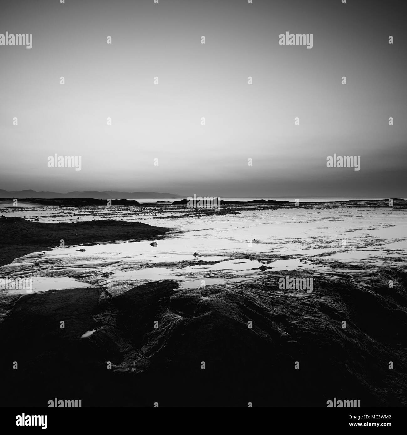 Wide angle seascape Black and White Stock Photos & Images - Alamy