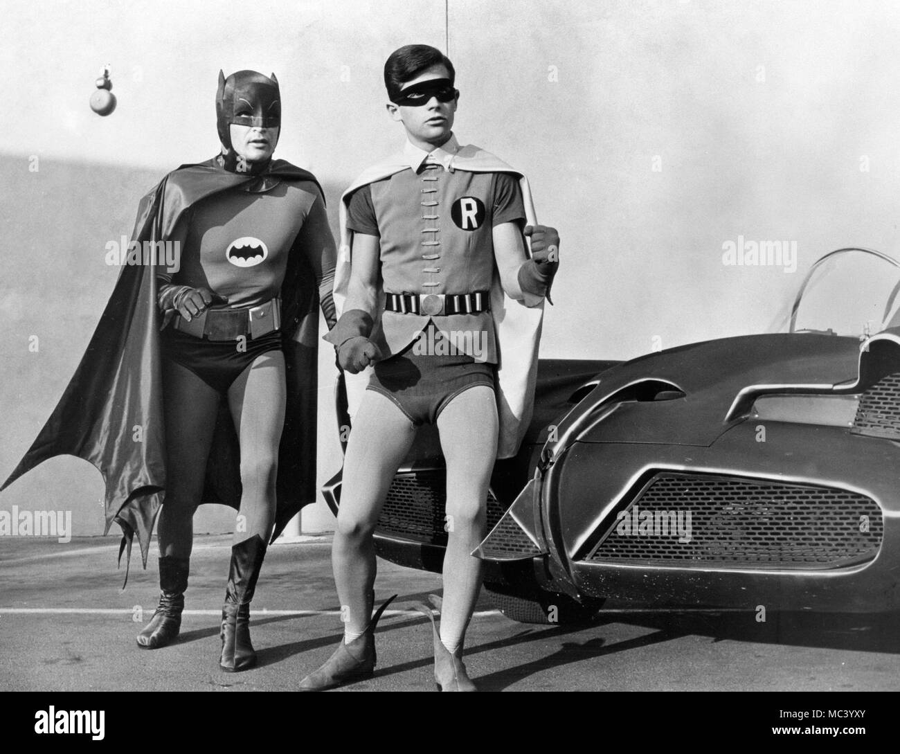 batman and robin batmobile adam west