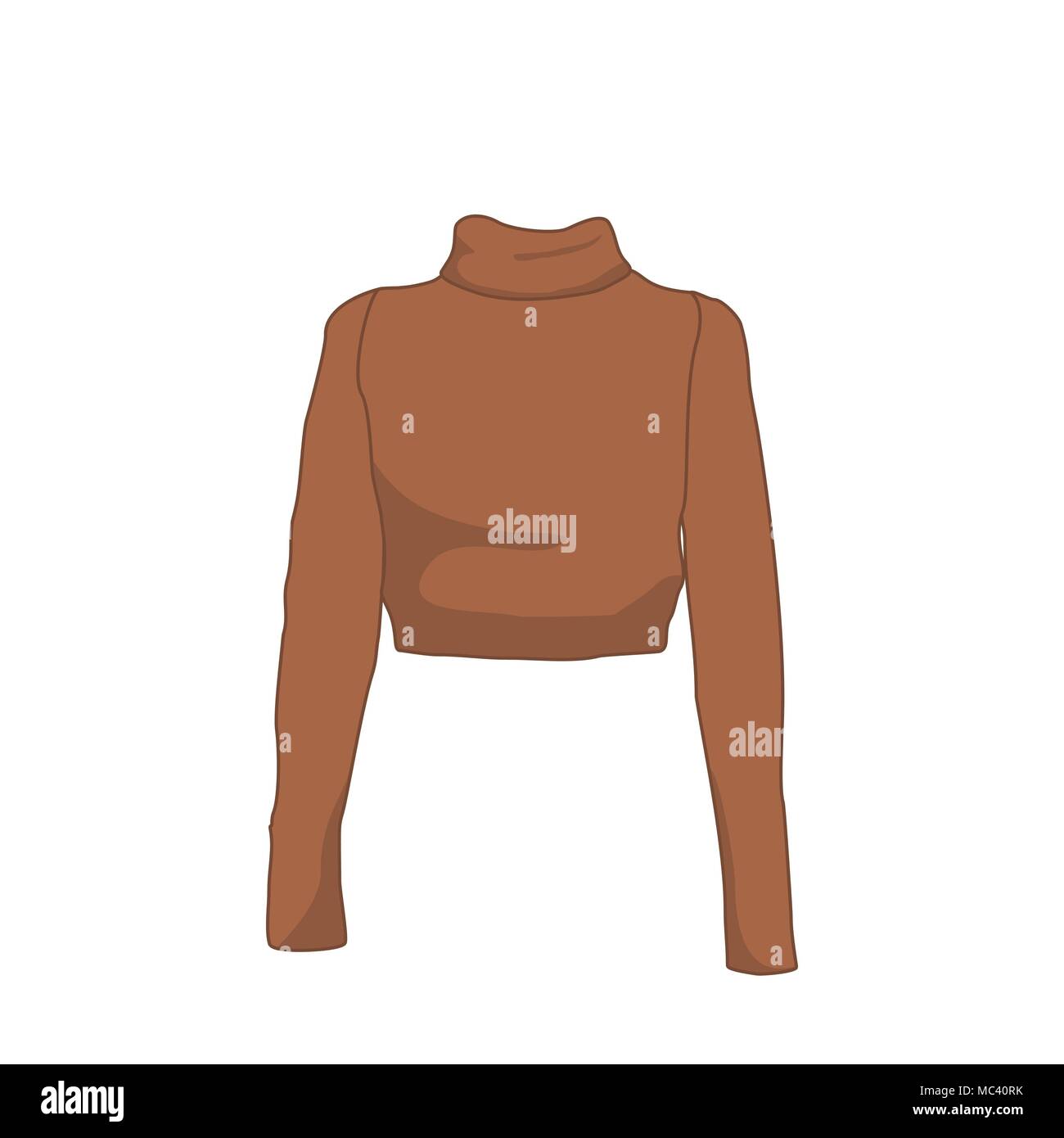 Turtleneck Long Sleeve Fashion Style Item Vector Illustration Graphic Design Stock Vector