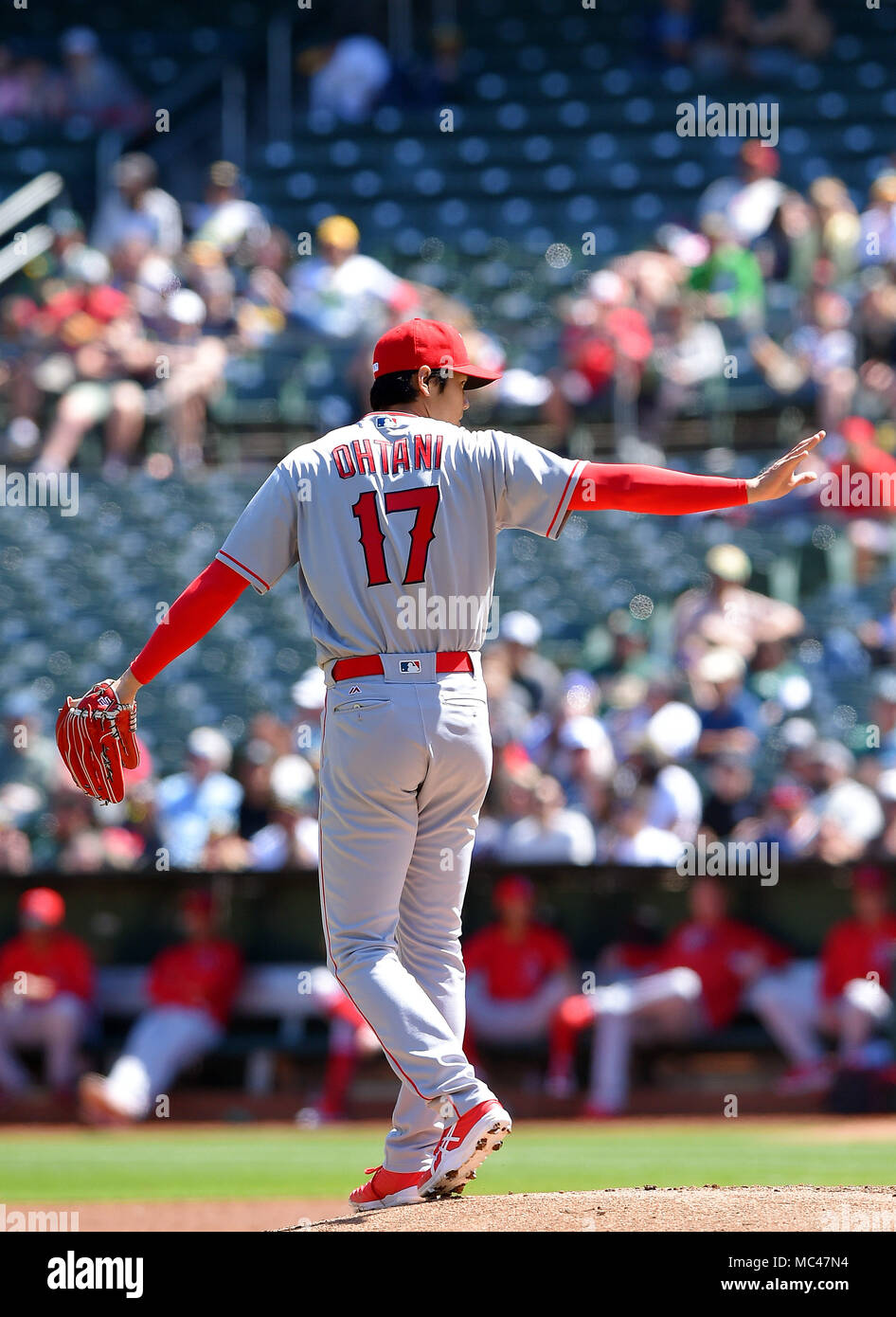 Shohei ohtani angels april 1 2018 hires stock photography and images