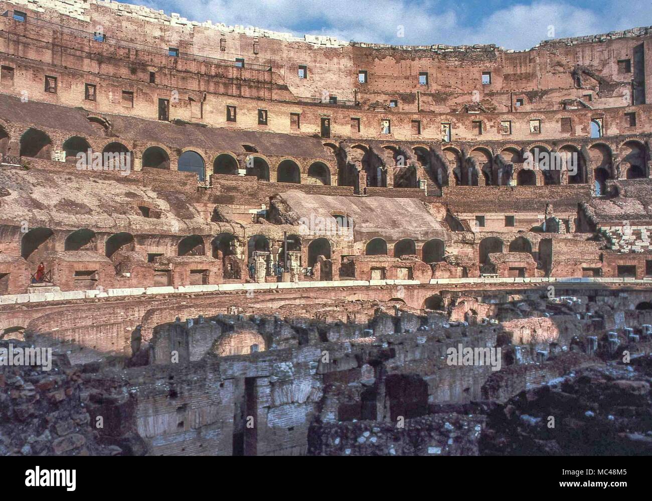 Rome, Italy. 1st Dec, 1989. The largest amphitheater ever built, the Roman Colosseum was begun