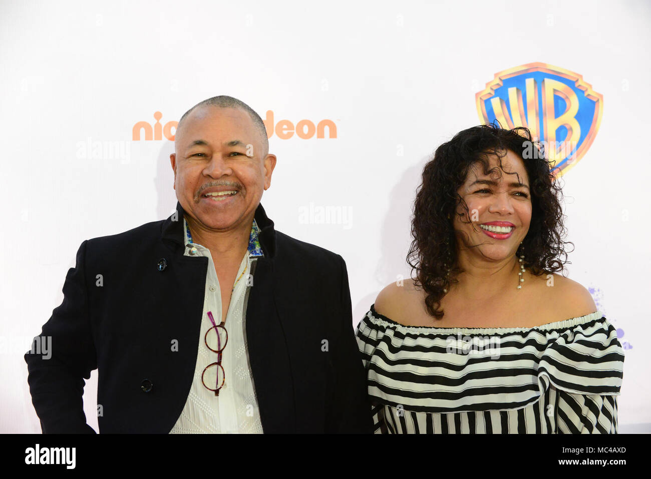 Los Angeles, CA, USA. 12th Apr, 2018. Musician - RALPH JOHNSON, original member of Earth, Wind, and Fire, with his wife SUSIE JOHNSON on the red carpet at The We Are One Benefit Concert for The Arts, supporting music and art in Los Angeles Unified School District, The Dorothy Chandler Pavillion, Los Angeles, California, USA, April 12, 2018. The first Annual benefit concert for arts education for the LAUSD.Credit Image cr Scott Mitchell/ZUMA Press Credit: Scott Mitchell/ZUMA Wire/Alamy Live News Stock Photo