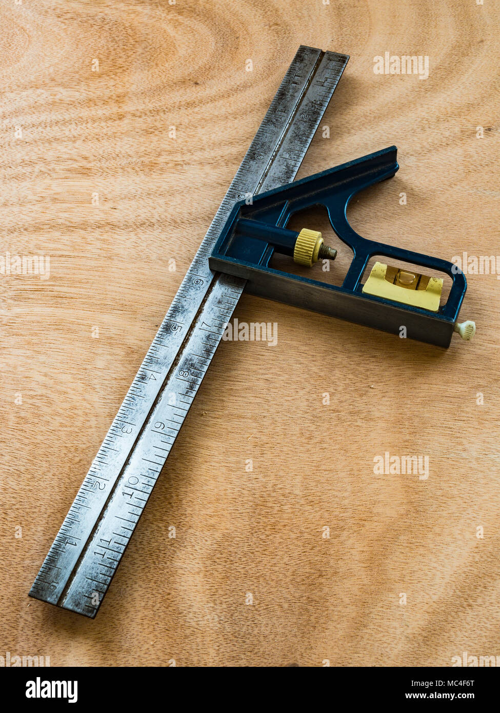 combination square level tool Stock Photo Alamy