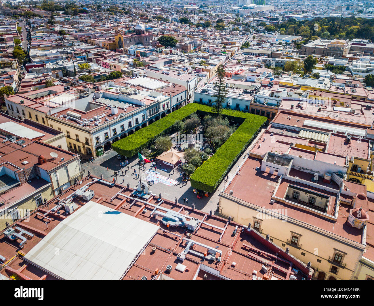 Plaza de Armas, Santiago de Queretaro, Mexico Stock Photo