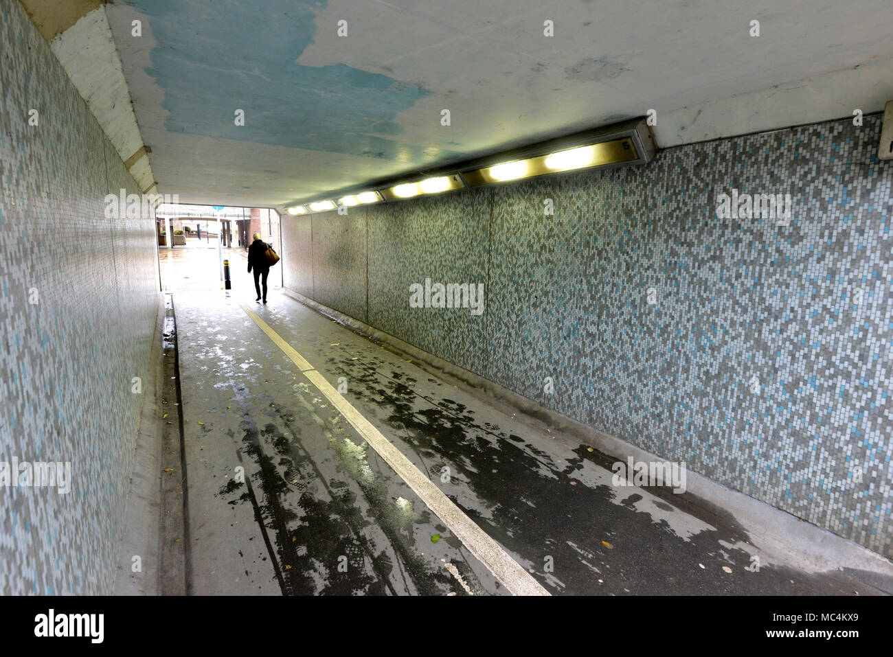 Tiled underpass in Newhaven, East Sussex Stock Photo