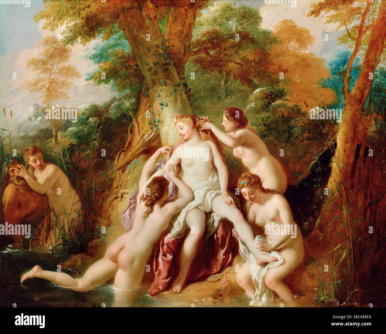 Jean Francois de Troy, Diana and Her Nymphs Bathing. Circa 1722