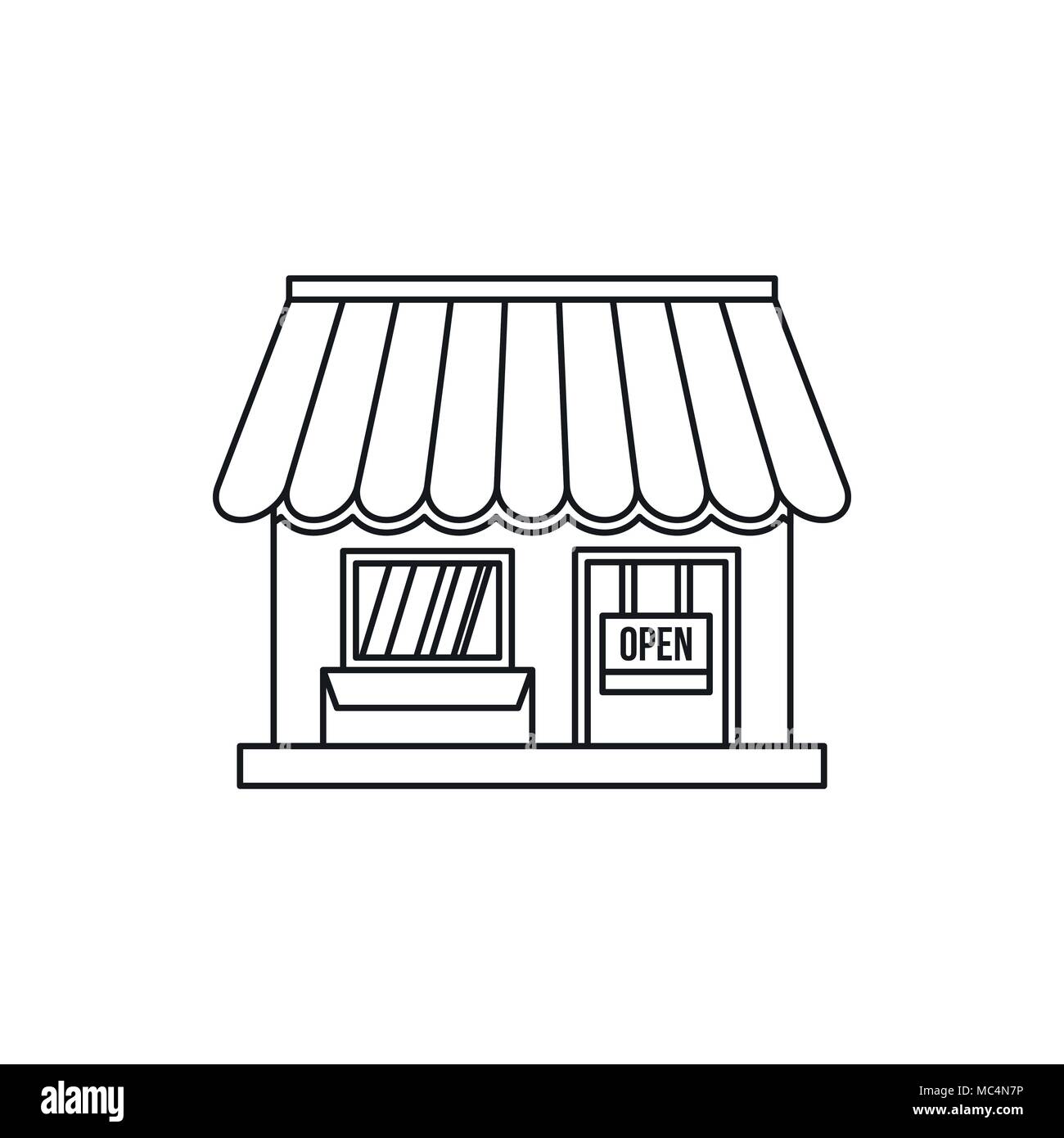 Shop icon, outline style Stock Vector Image & Art - Alamy