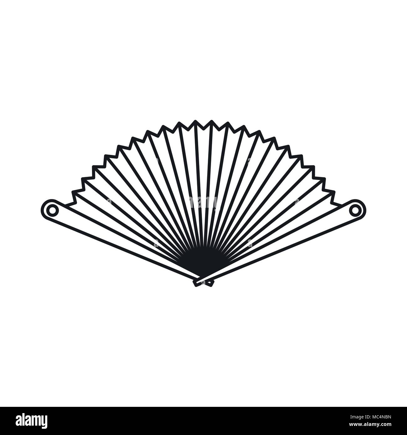 Opened oriental fan icon, outline style Stock Vector Image & Art - Alamy
