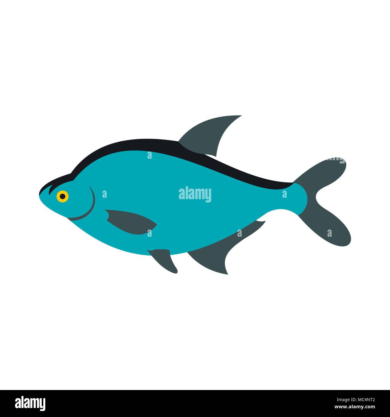 Fish icon, flat style Stock Vector Image & Art - Alamy