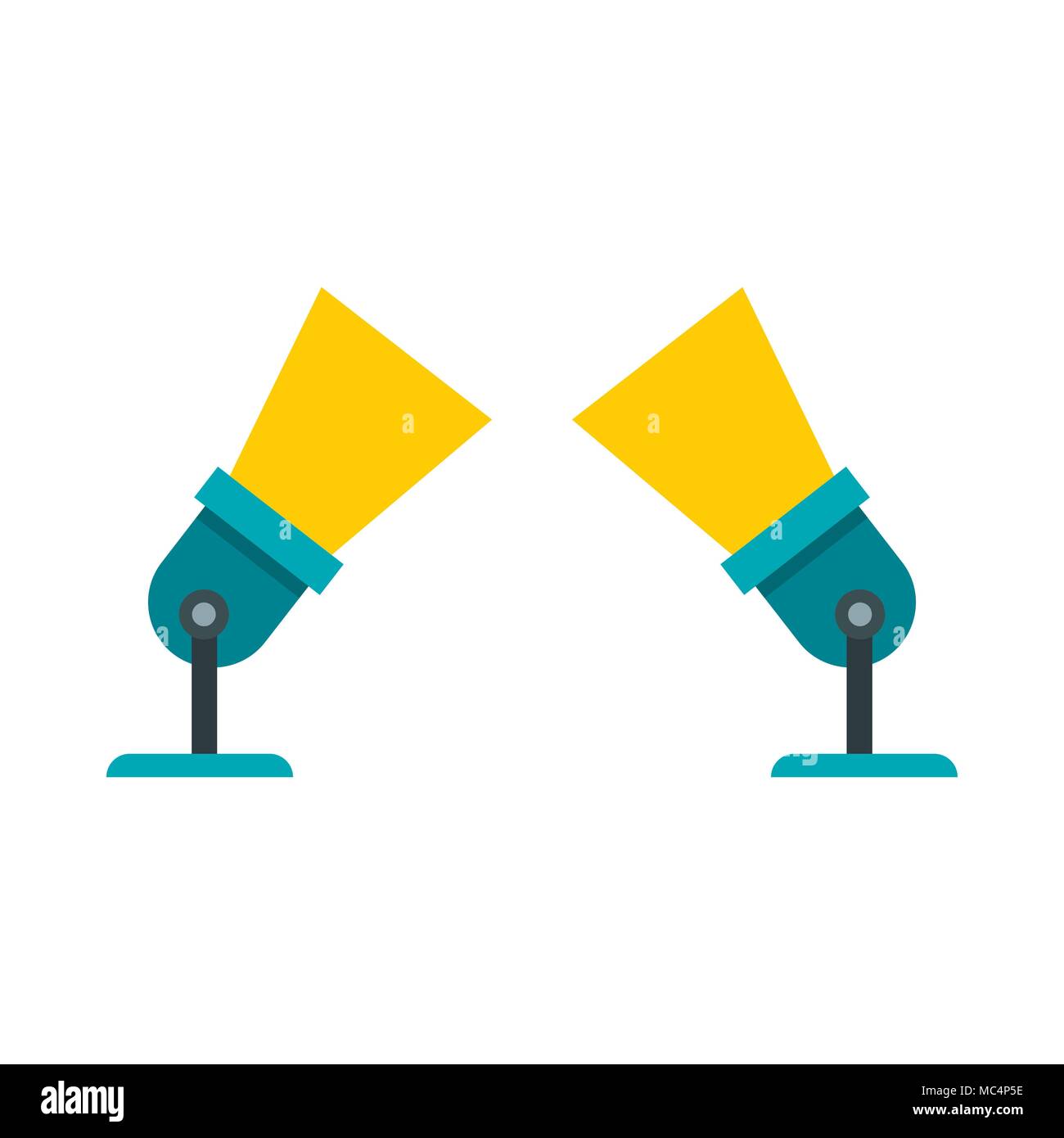 Two spotlights icon in flat style Stock Vector