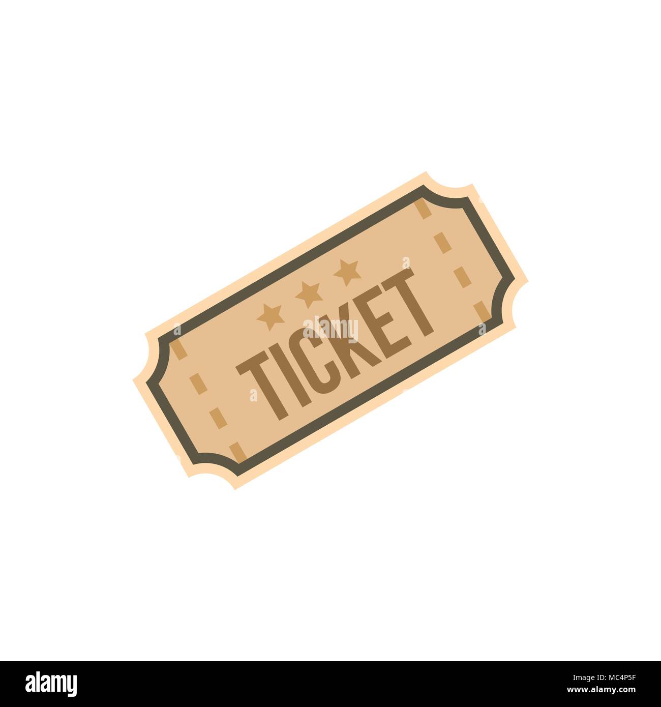 Ticket icon in flat style Stock Vector Image & Art - Alamy